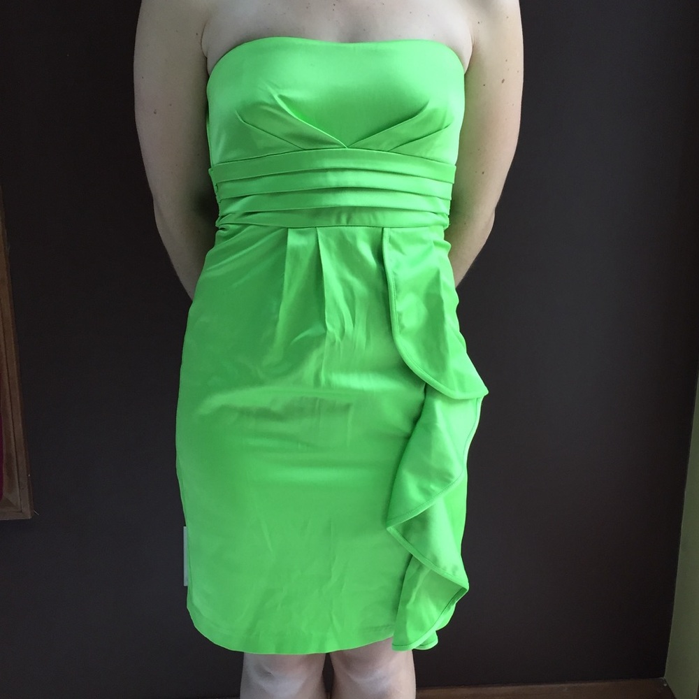Green Apple Little Strapless Dress